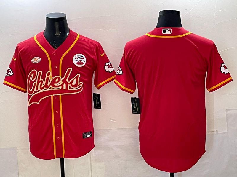 Men 2025 Nike Kansas City Chiefs Blank Red 3th generation Joint Name Limited NFL Jersey 01